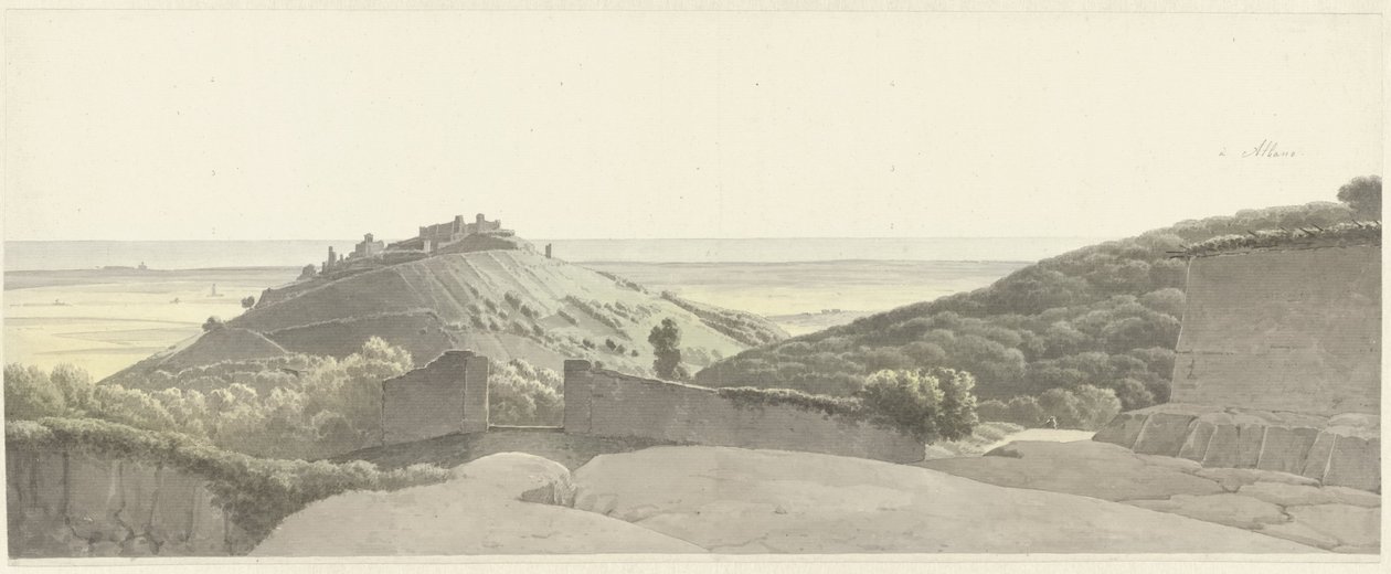 Landskab omkring Albano Laziale Landskab nær Albano af Josephus Augustus Knip