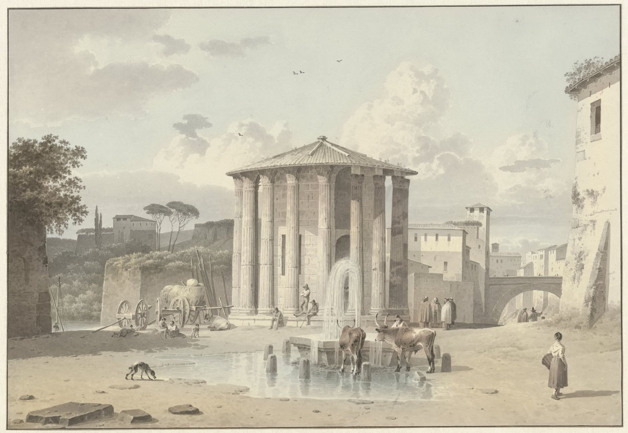 Vestas tempel i Rom af Josephus Augustus Knip