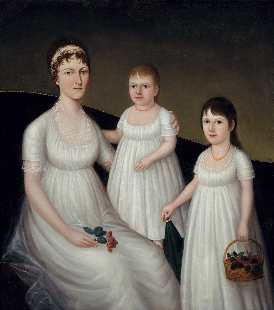 Grace Allison McCurdy og hendes døtre, Mary Jane og Letitia Grace, ca. 1806 af Joshua Johnson