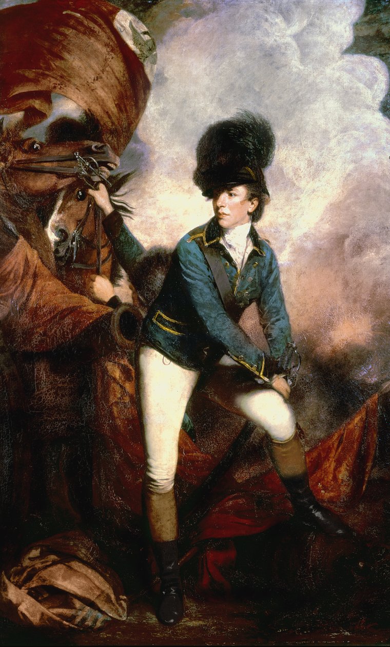 Oberst Banastre Tarleton (1754-1833) 1782 af Joshua Reynolds