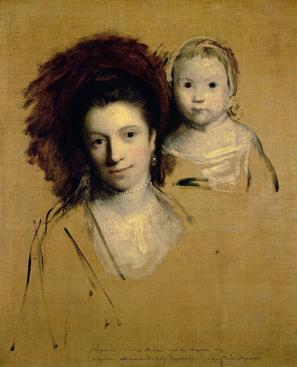 Georgiana, grevinde Spencer og hendes datter Lady Georgiana, senere hertuginde af Devonshire, 1759 af Joshua Reynolds