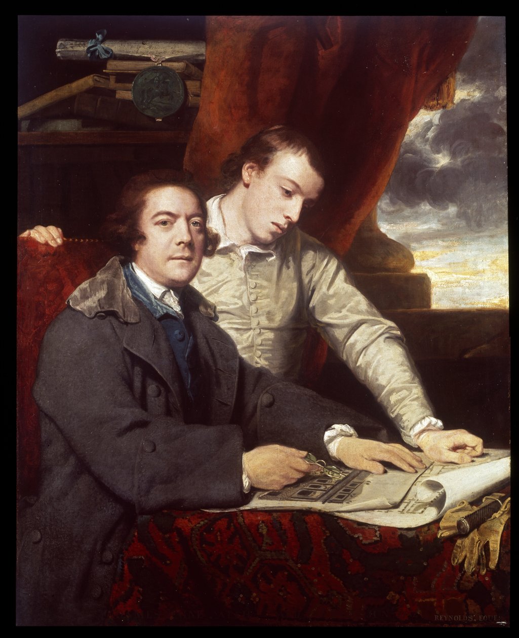 James Paine, arkitekt og hans søn, James, 1764 af Joshua Reynolds