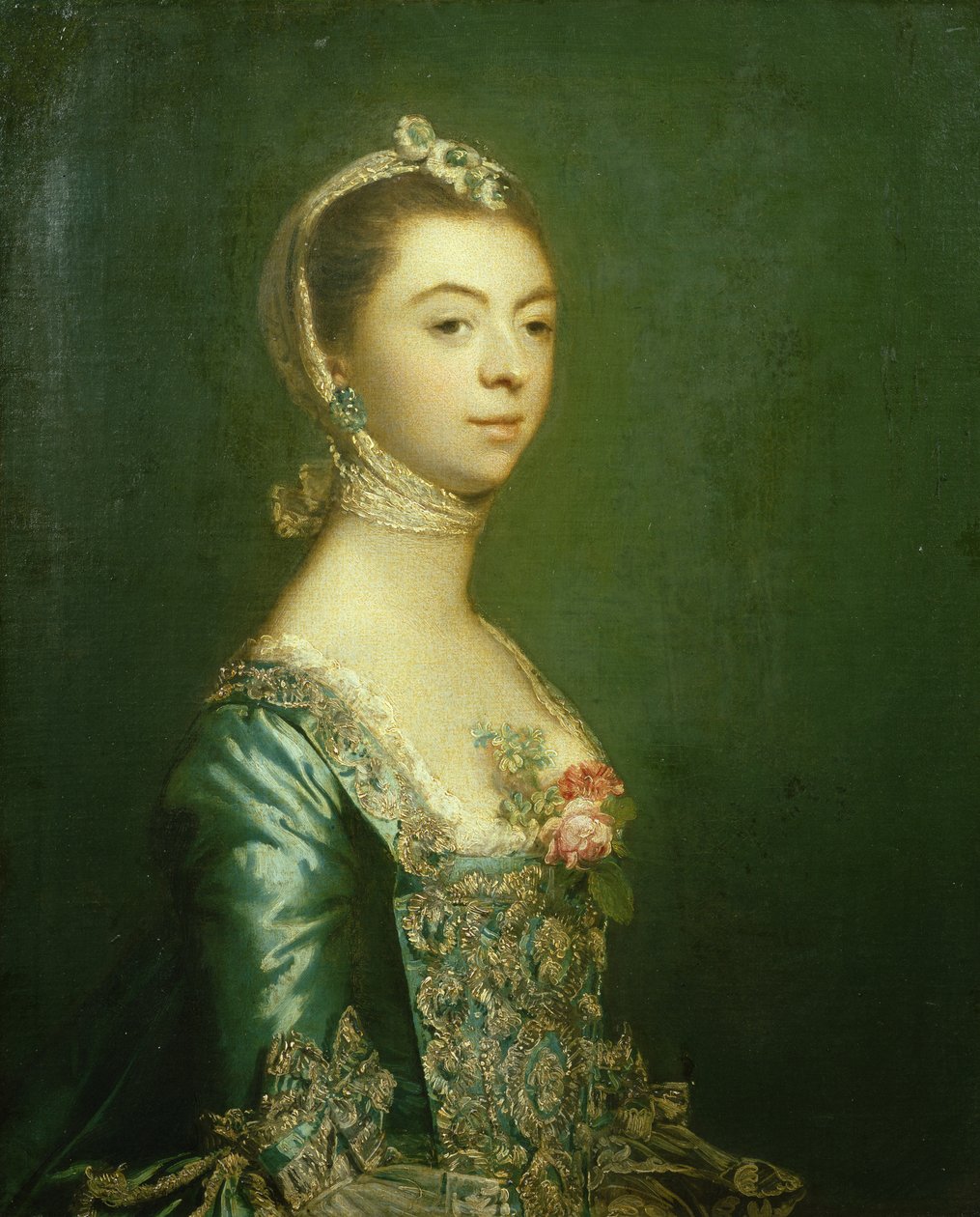 Lady North i en blå og hvid kjole, 1757 af Joshua Reynolds