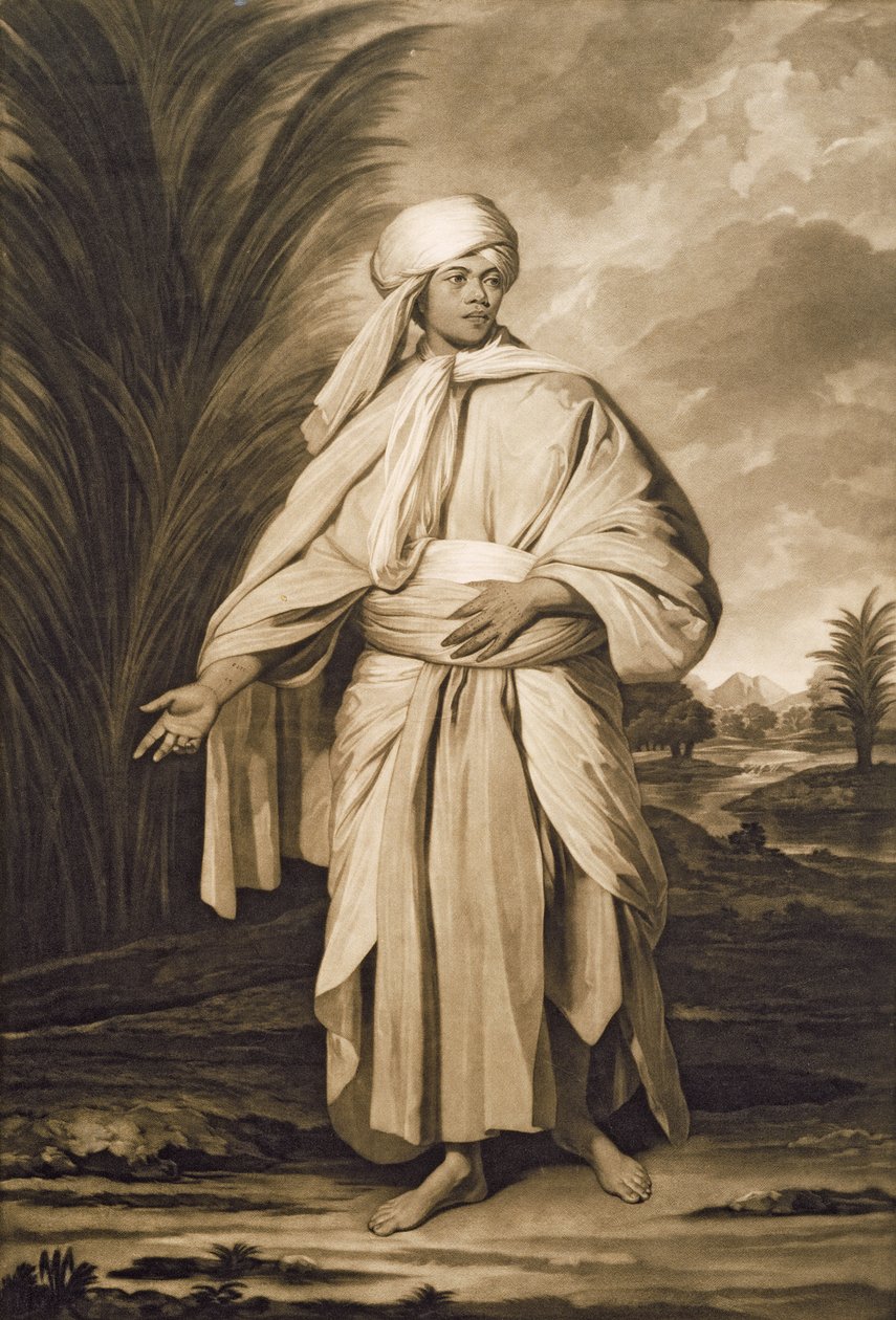 Omai, graveret af John Jacobe, 1777 (mezzotint) af Joshua Reynolds