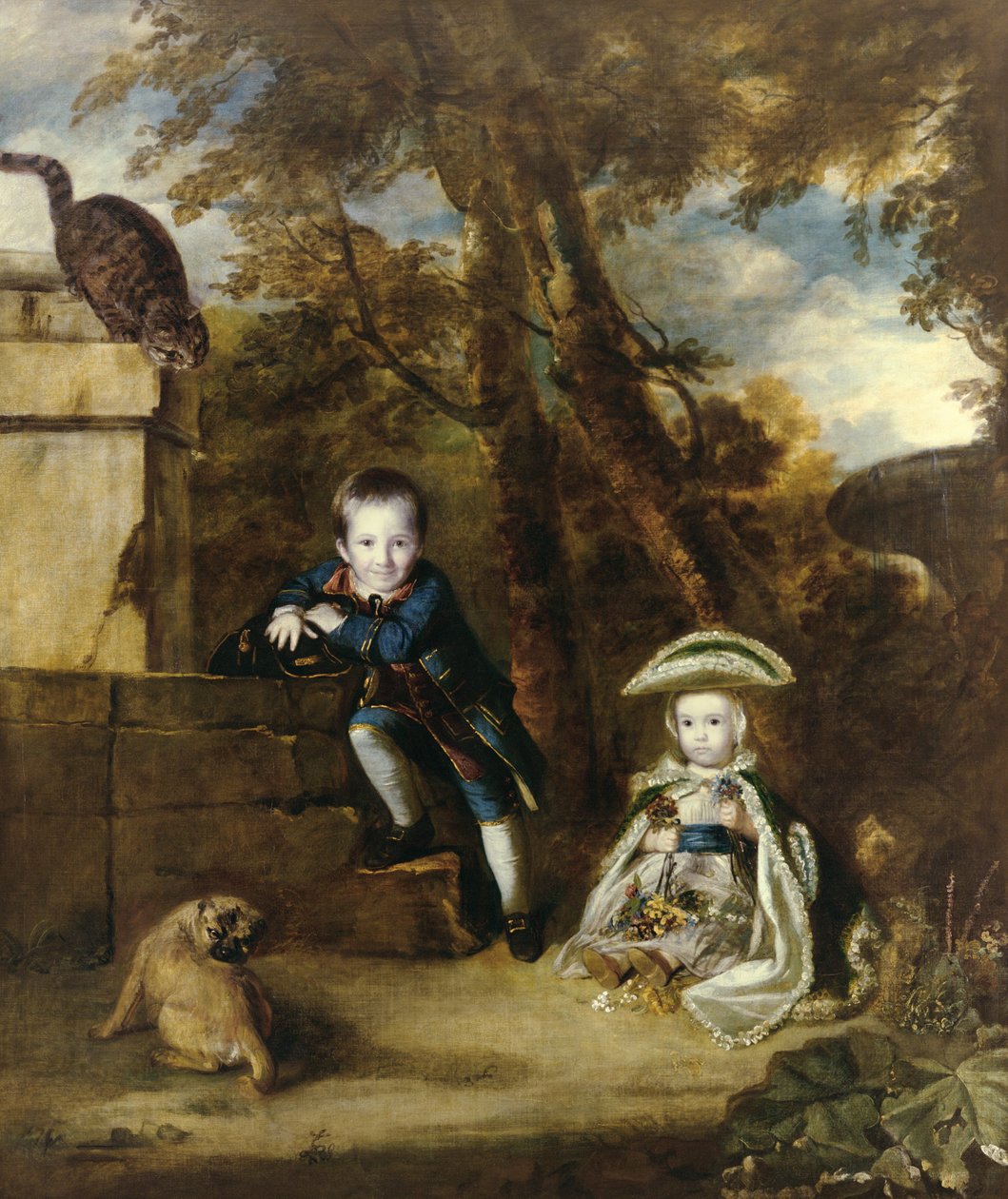 Paul Cobb Methuen og hans søster Christian, senere Lady Boston af Joshua Reynolds
