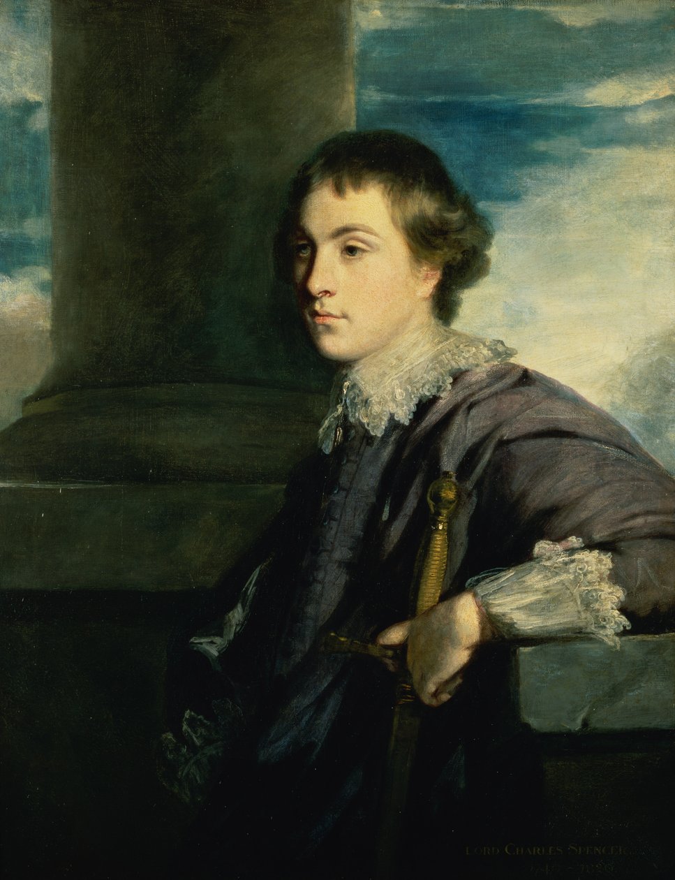 Portræt af John Charles Spencer, Lord Althorp af Joshua Reynolds