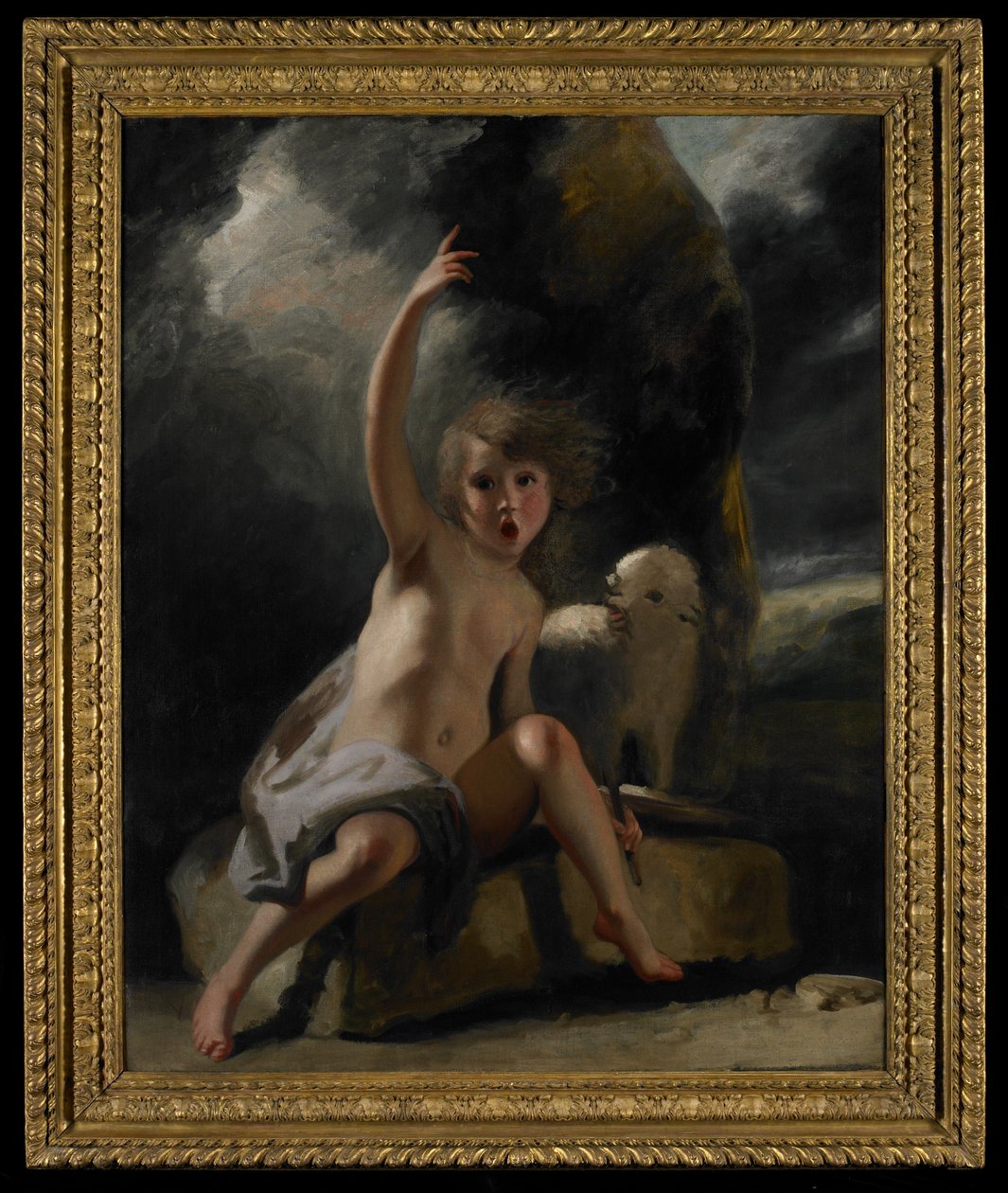 Barnedøberen i ørkenen, c.1776 af Joshua Reynolds