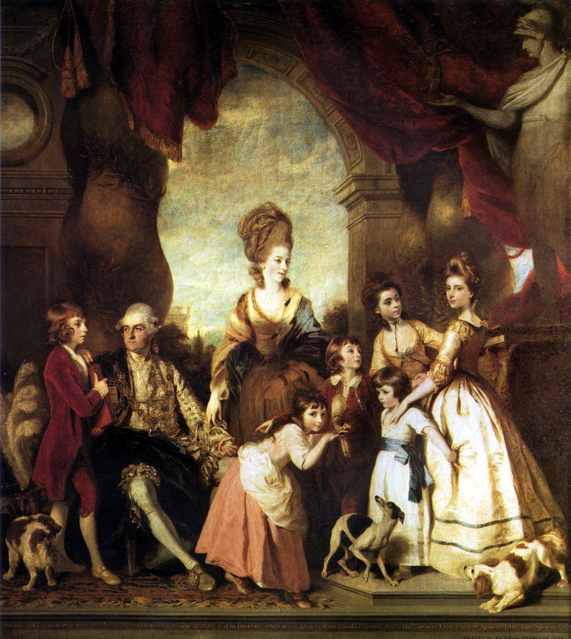 Den fjerde hertug af Marlborough og hans familie af Joshua Reynolds