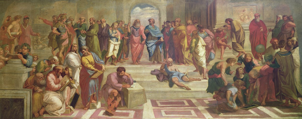 Skolen i Athen, efter Raphael (se 472 for original) af Joshua Reynolds