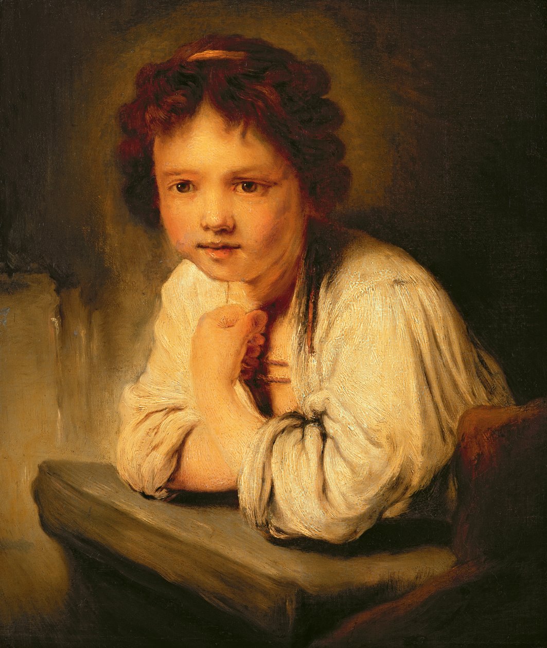 Ung pige ved et vindue af Joshua Reynolds