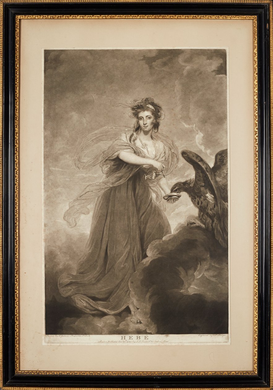 Hebe (mezzotint) af Joshua (after) Reynolds