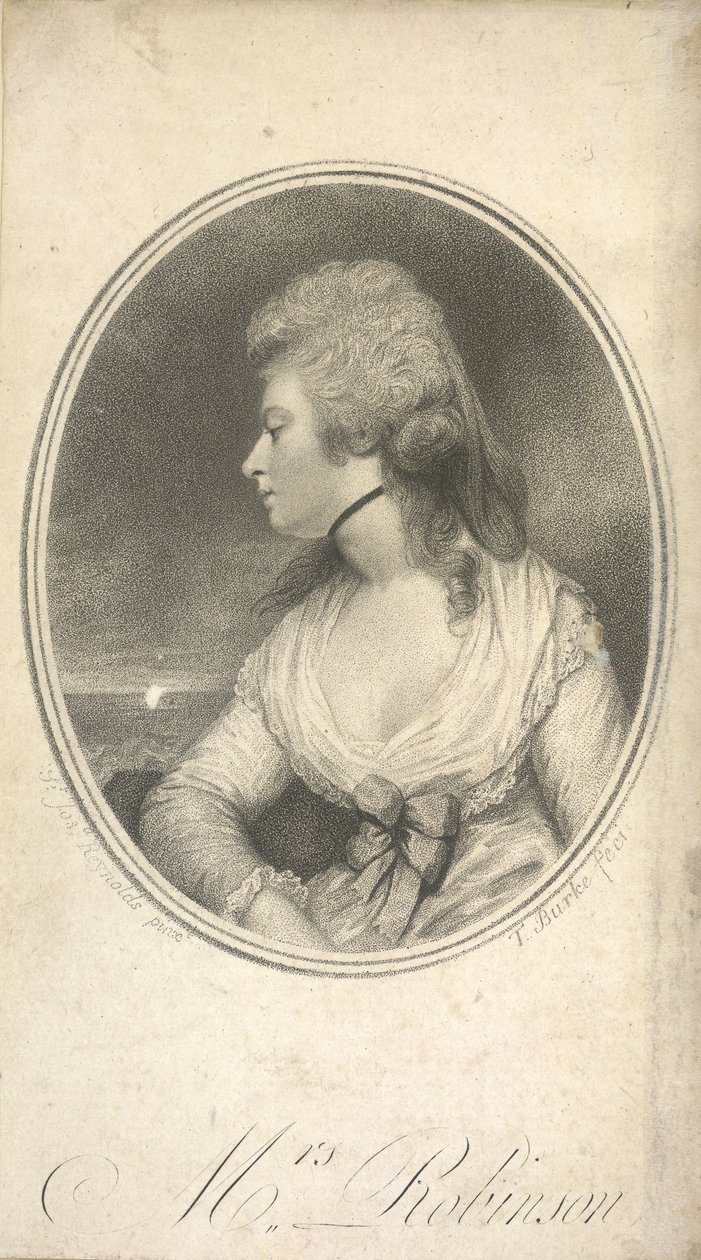 Fru Robinson. Mary Robinson, født Darby, kendt som Perdita (1758-1800). Engelsk skuespillerinde, digter og romanforfatter. Kong George IV