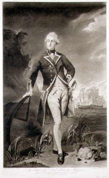 Portræt af Lord Robert Manners (1758-82), kaptajn på HMS 