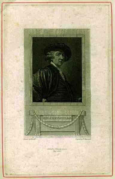 Portræt af Sir Joshua Reynolds (1732-92) indgraveret af N. Schiavonetti, pub. 1810 (gravering) af Joshua (after) Reynolds