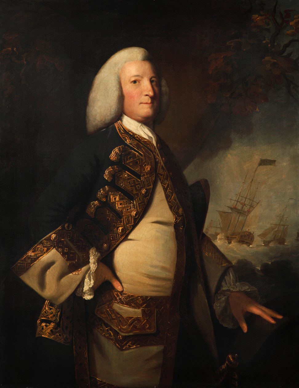 Admiral Sir George Anson af Joshua (style of) Reynolds