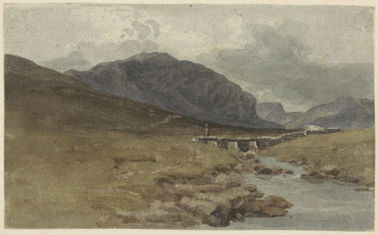 Landskab ved Llyn Ogwen, Caernarvonshire (Wales) af Joshua Cristall