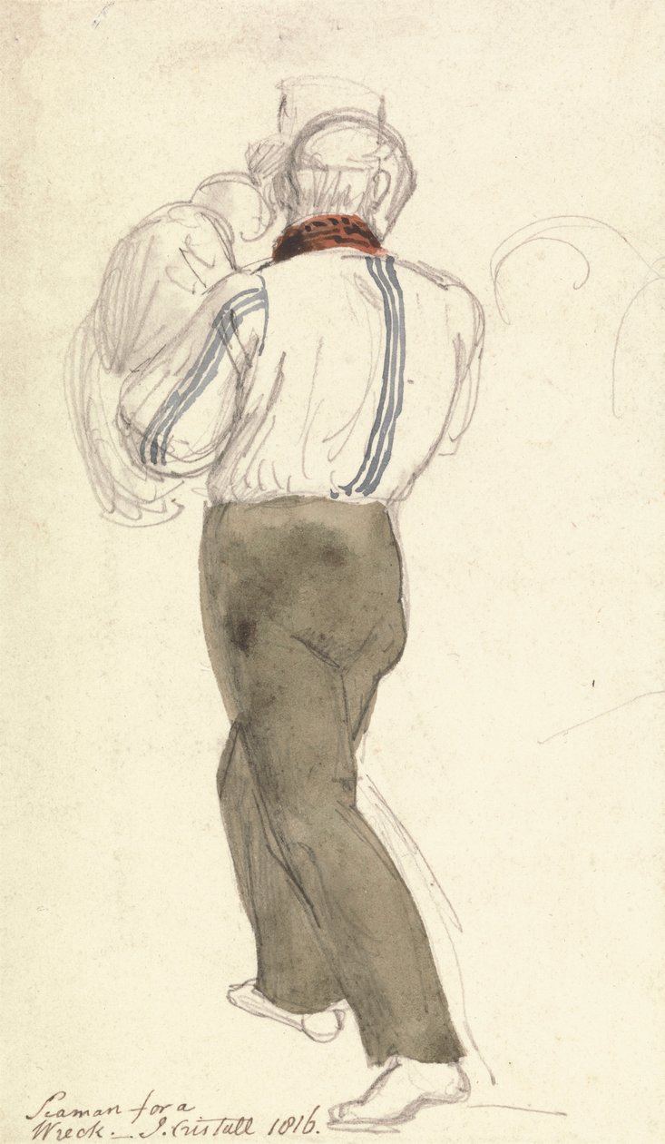 Sømand holder en abe af Joshua Cristall