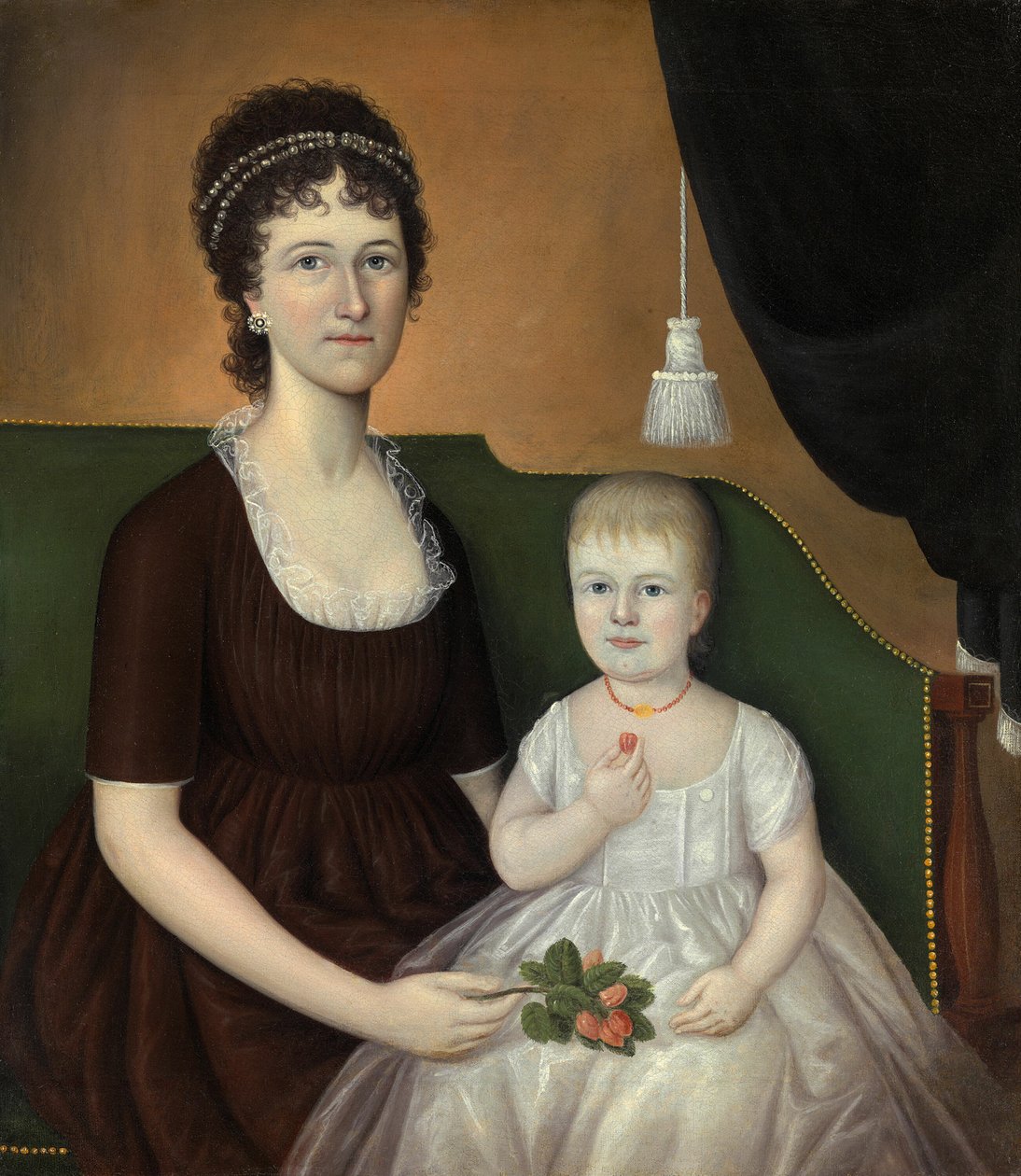 Elizabeth Grant Bankson Beatty (Mrs. James Beatty) og hendes datter Susan af Joshua Johnson