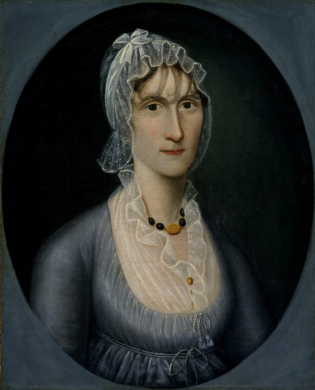 Portræt af fru Barbara Baker Murphy (søkaptajnens kone) af Joshua Johnson
