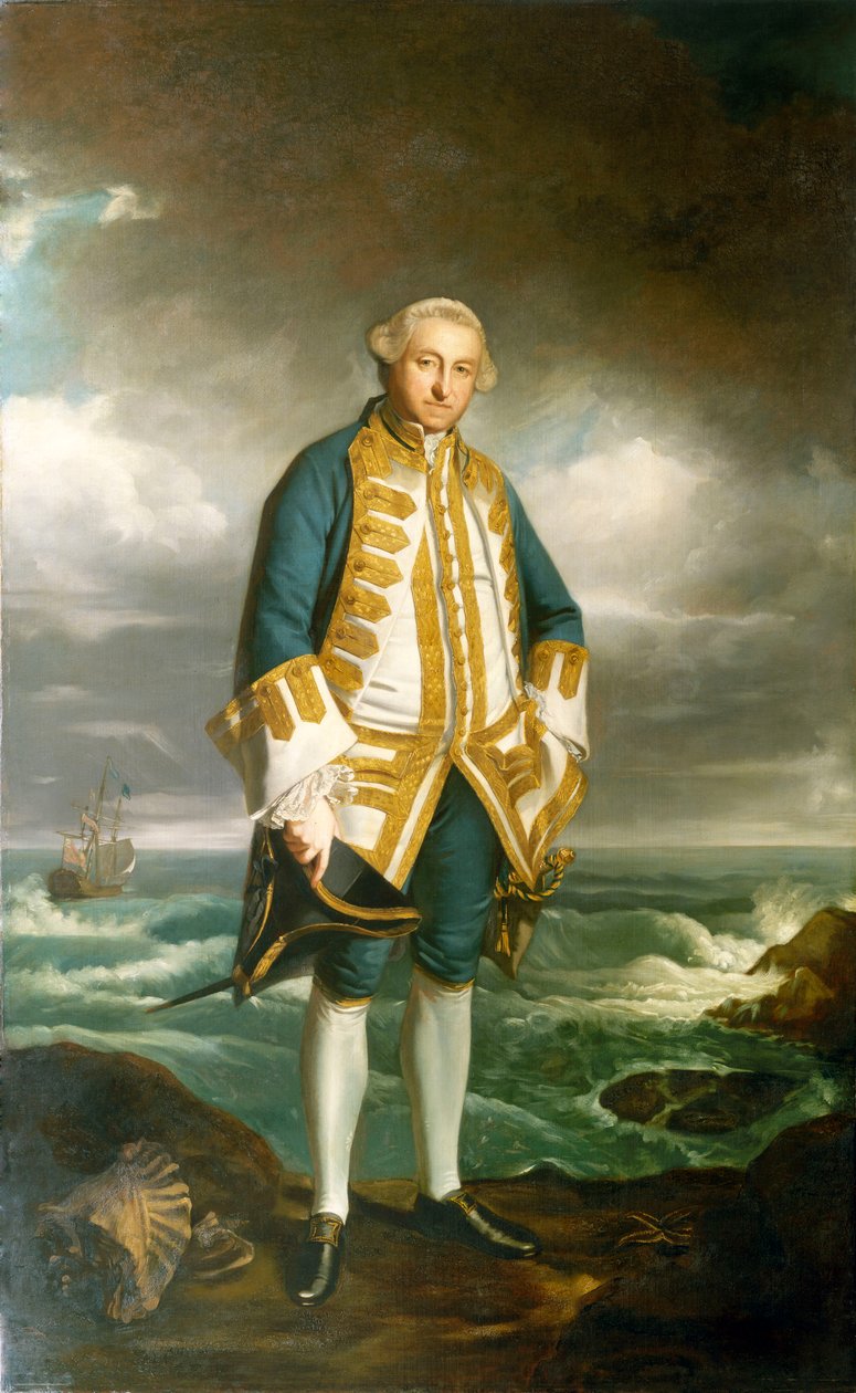 Admiral Edward Boscawen (1711-1761), ca. 1750-60 (olie på lærred) af Joshua Reynolds