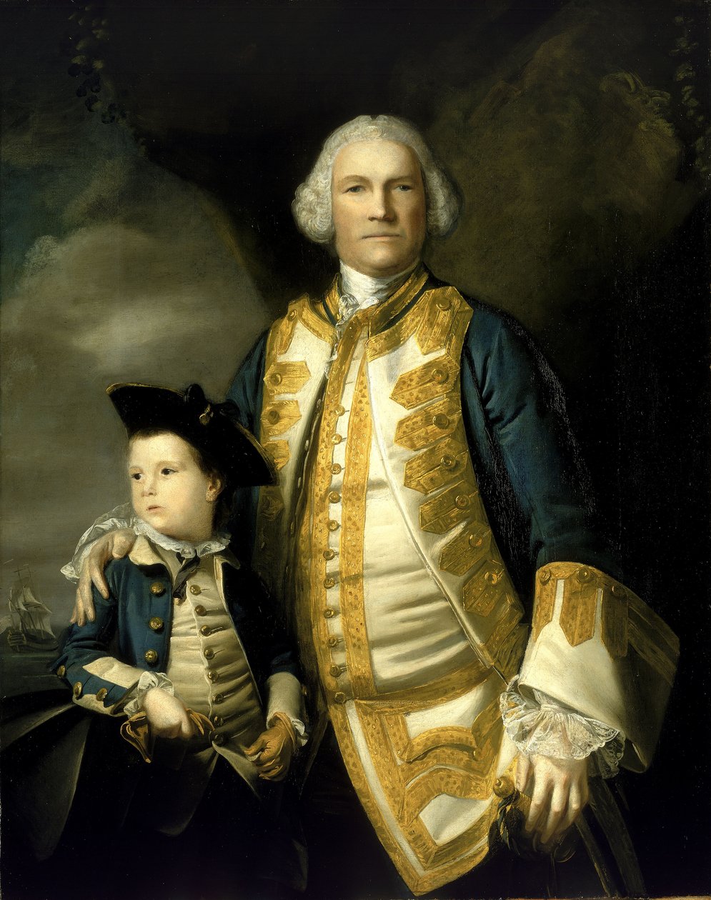 Admiral Francis Holburne (1704-1771) og hans søn, Sir Francis, 4. baronet (1752-1820) af Joshua Reynolds
