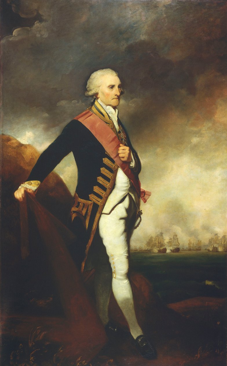 Admiral Lord George Brydges Rodney af Joshua Reynolds