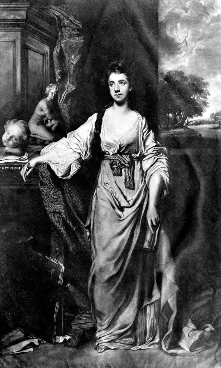 Anne Hussey Stanhope født Delaval, senere Morris, Lady Stanhope, indgraveret af James Watson mezzotint af Joshua Reynolds