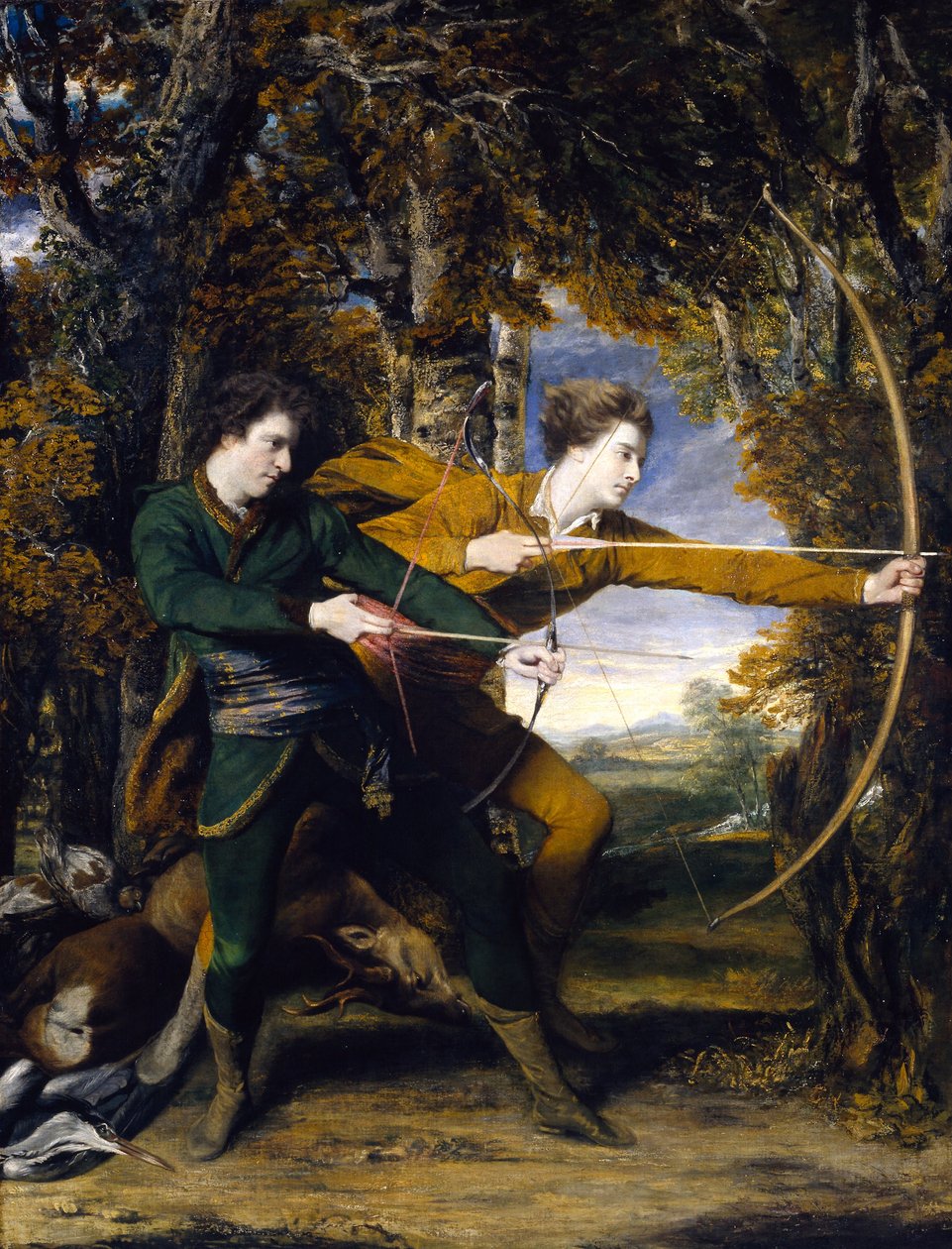 Oberst Acland og Lord Sydney: Bueskytterne af Joshua Reynolds