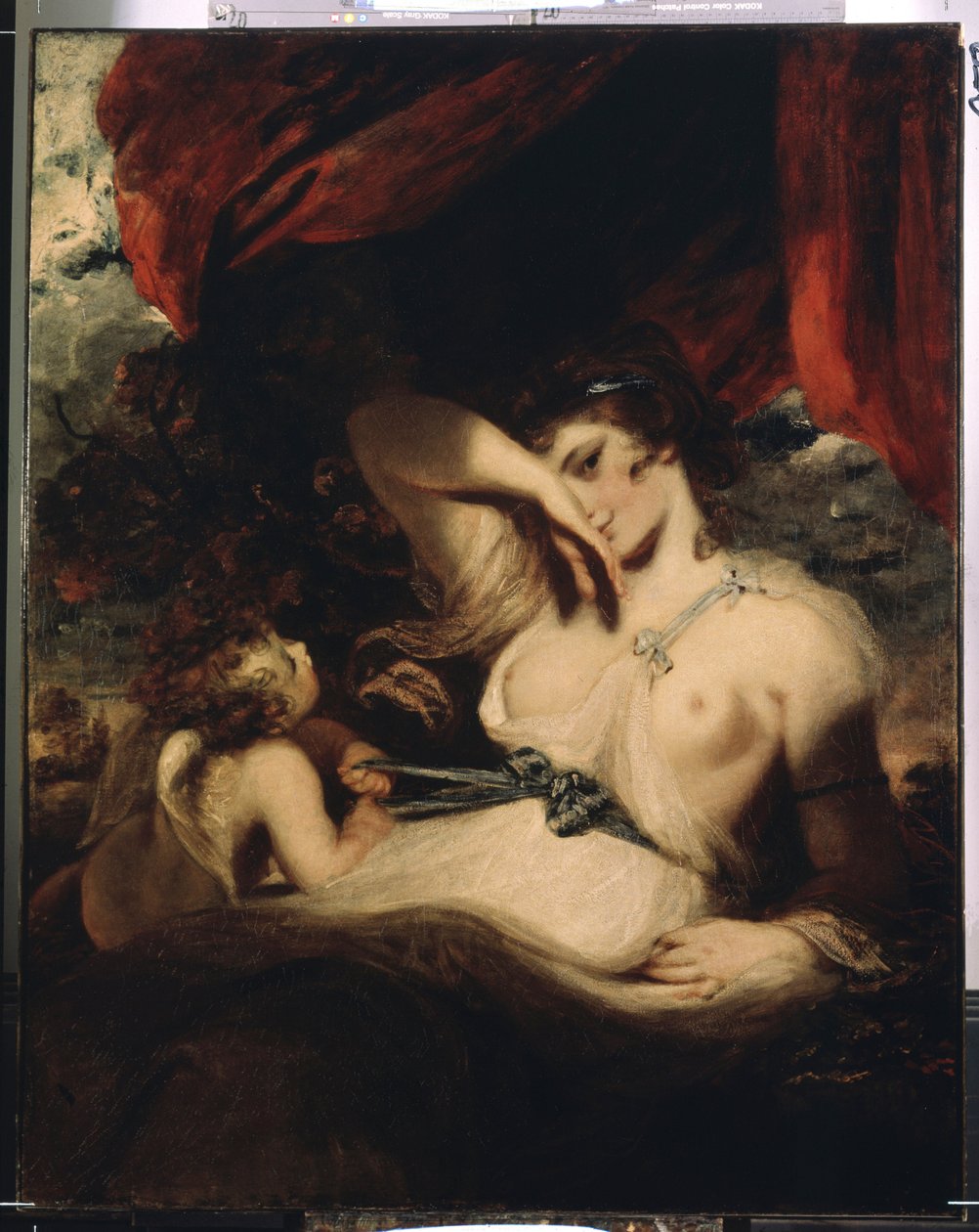 Amor løsner Venus-båndet (Amor løsner Venus-zonen). Maleri af Sir Joshua Reynolds (1732-1792) af Joshua Reynolds