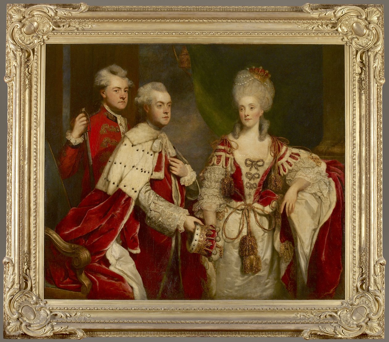 George, 2. jarl Harcourt, hans kone Elizabeth og bror William, 1780 af Joshua Reynolds