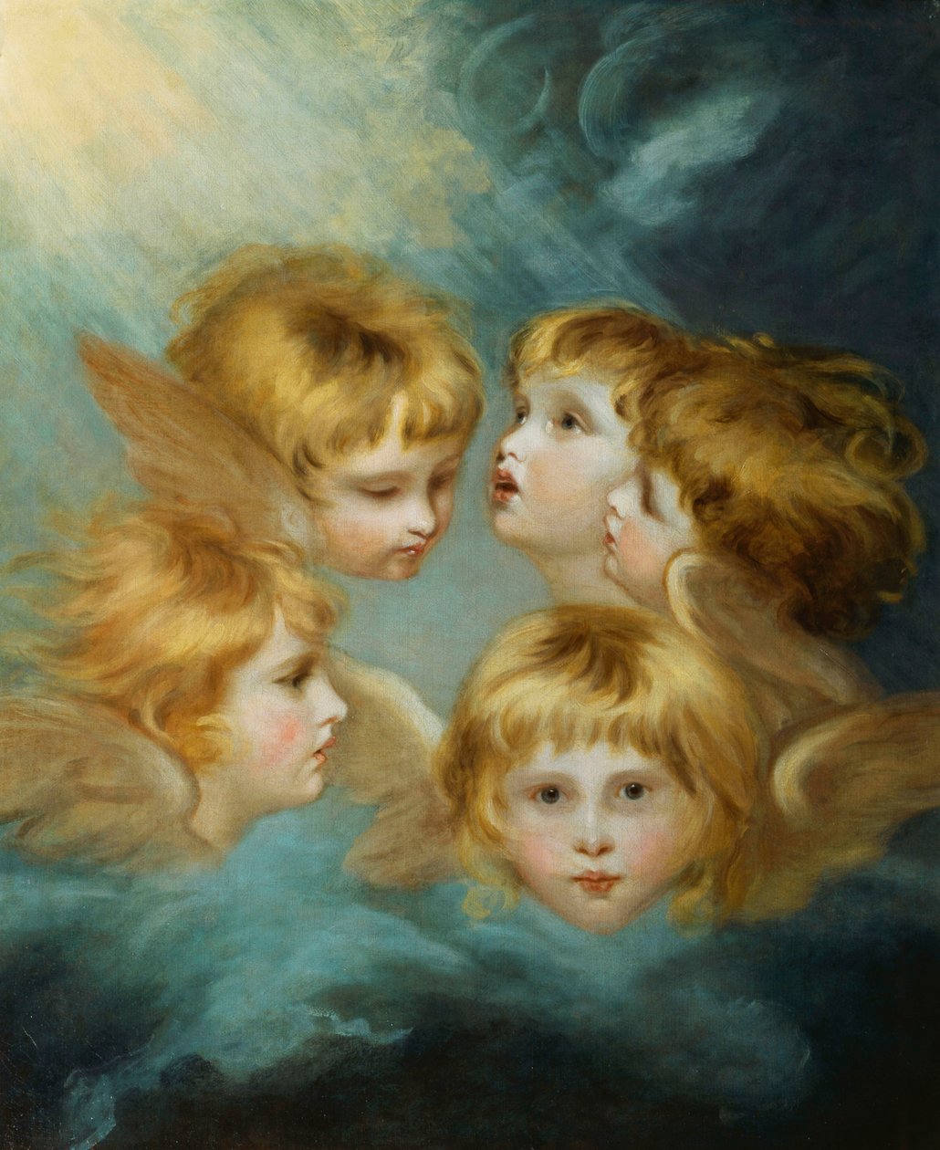 Heads of Angels - Portræt af Miss Francis Isabel Ker Gorden, af Joshua Reynolds