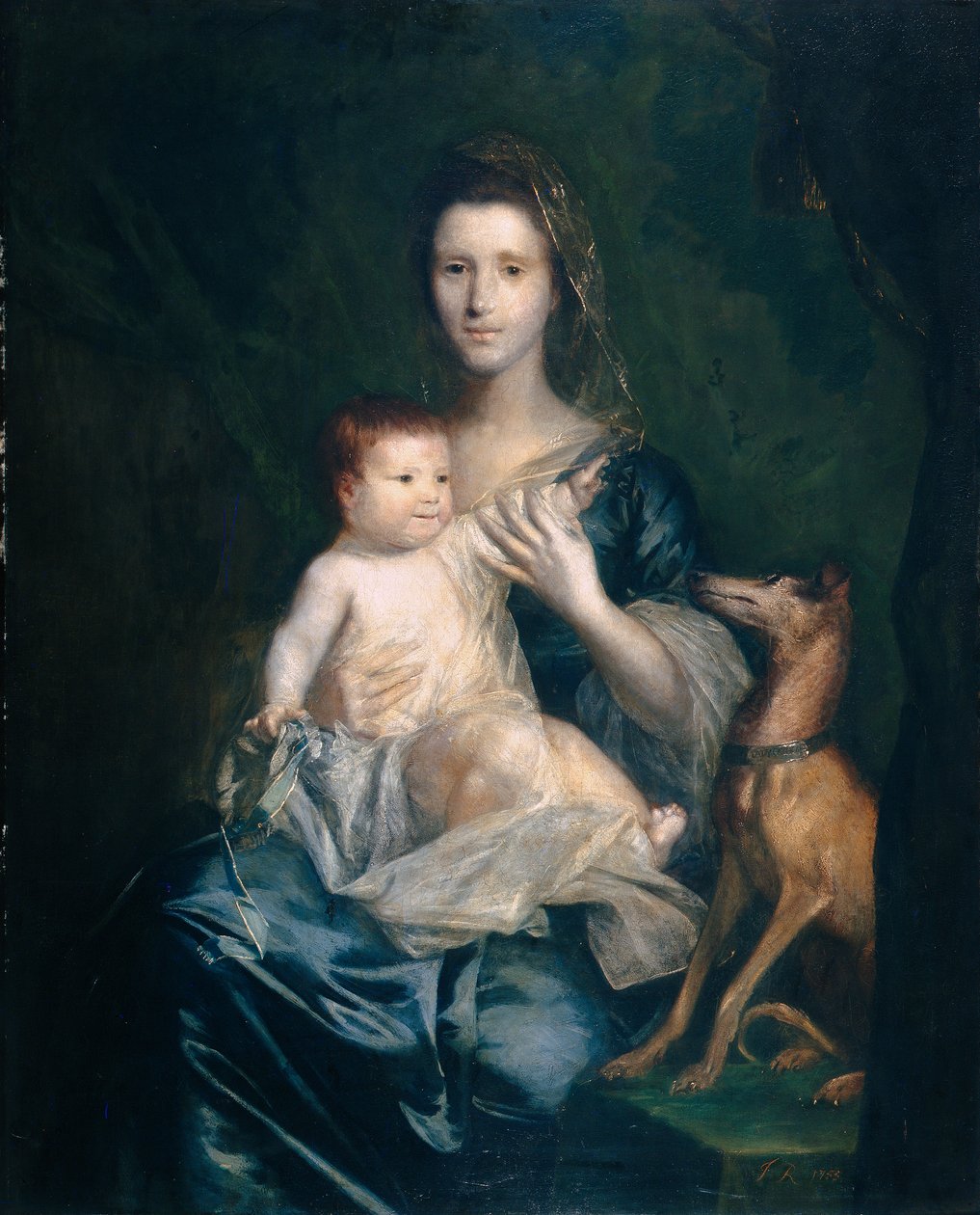 Jane Hamilton, kone til 9. Lord Cathcart, og hendes datter Jane, senere hertuginde af Atholl af Joshua Reynolds