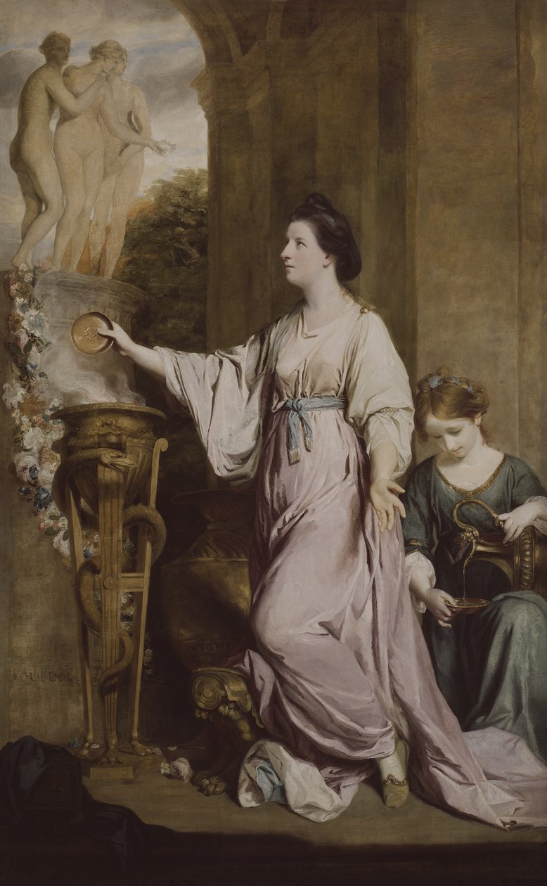 Lady Sarah Bunbury ofrer til nåde, 1763-65 af Joshua Reynolds