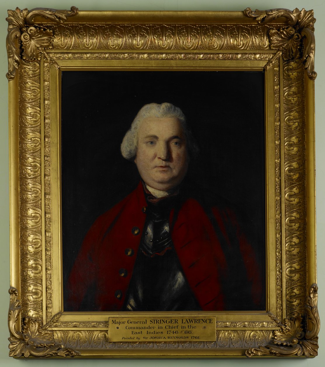 Generalmajor Stringer Lawrence (1697-1775), øverstkommanderende i Ostindien af Joshua Reynolds