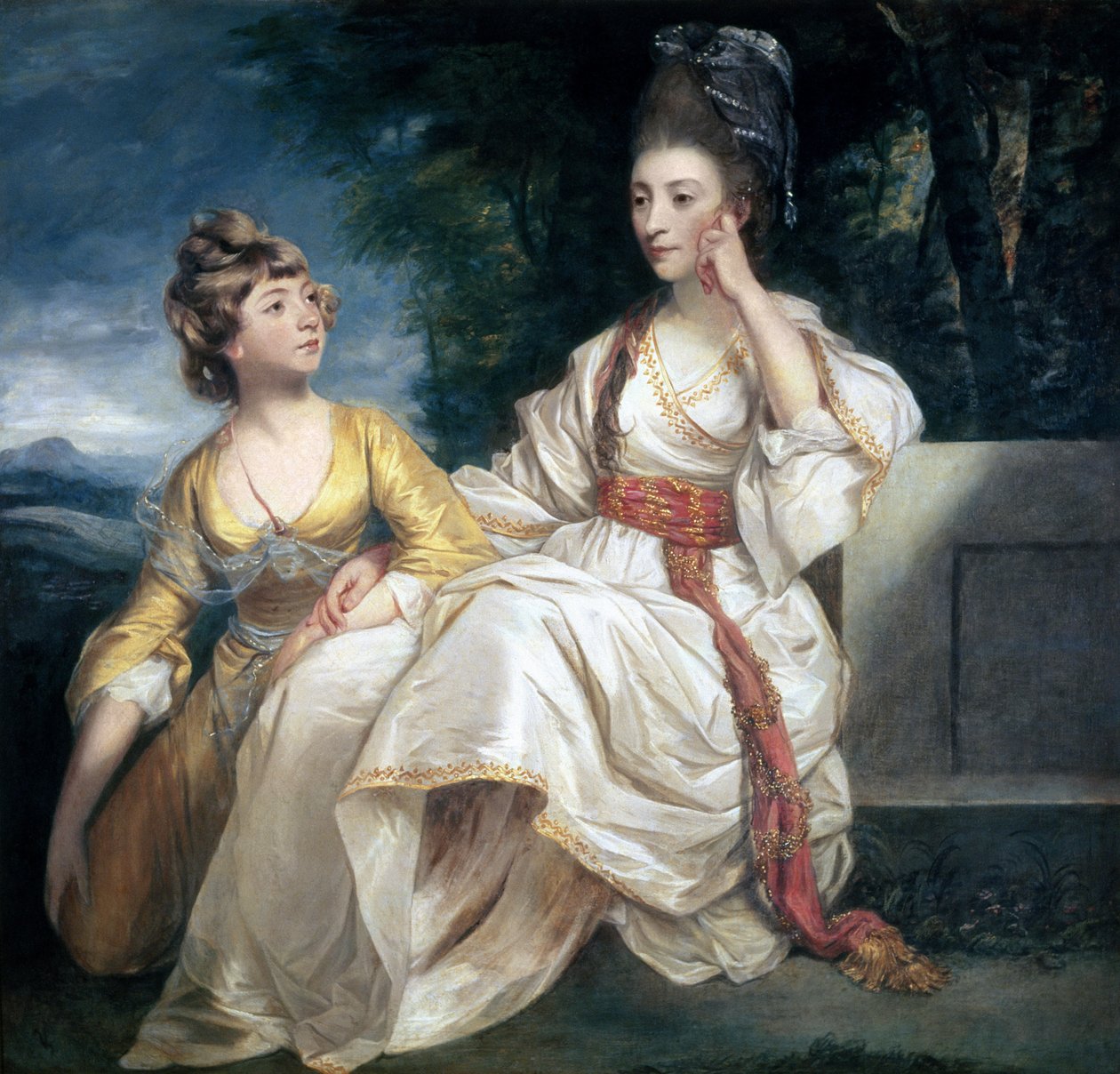 Fru Thrale og hendes Datter Hester (Queeney) 1777-78 af Joshua Reynolds