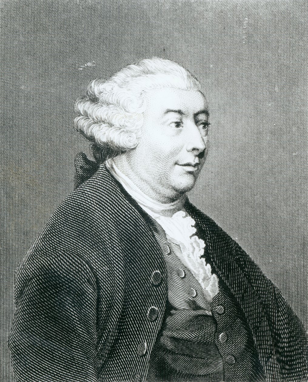 Portræt af David Hume, graveret af William Henry Worthington af Joshua Reynolds