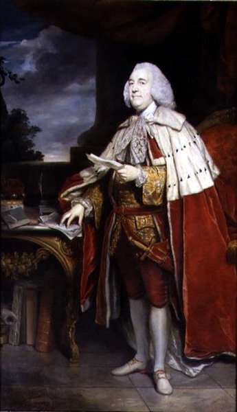 Portræt af Robert Marsham, anden baron Romney og anden præsident for selskabet af Joshua Reynolds