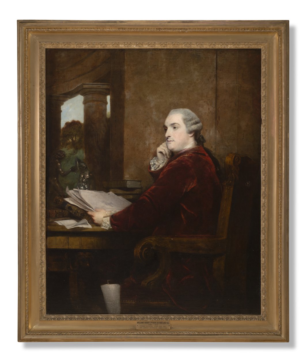 Portræt af William Henry Cavendish Bentinck, 3. hertug af Portland ved hans skrivebord, 1771 af Joshua Reynolds