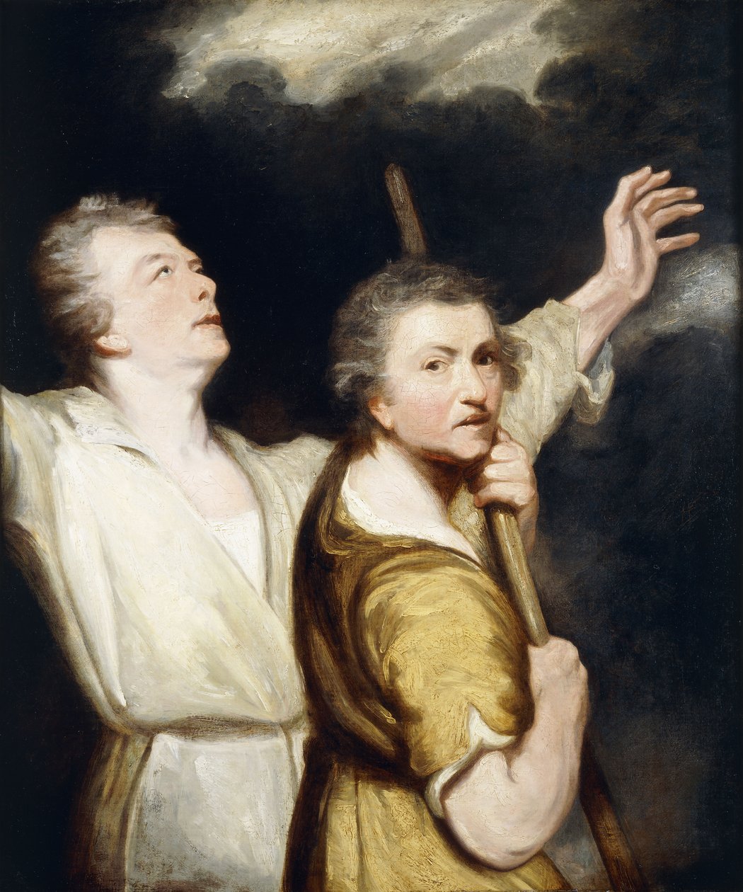 Portræt af kunstneren og Thomas Jervais som tilbedende hyrde, af Joshua Reynolds