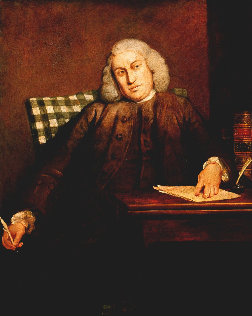 Samuel Johnson, engelsk mand af bogstaver, 1756-1757 af Joshua Reynolds