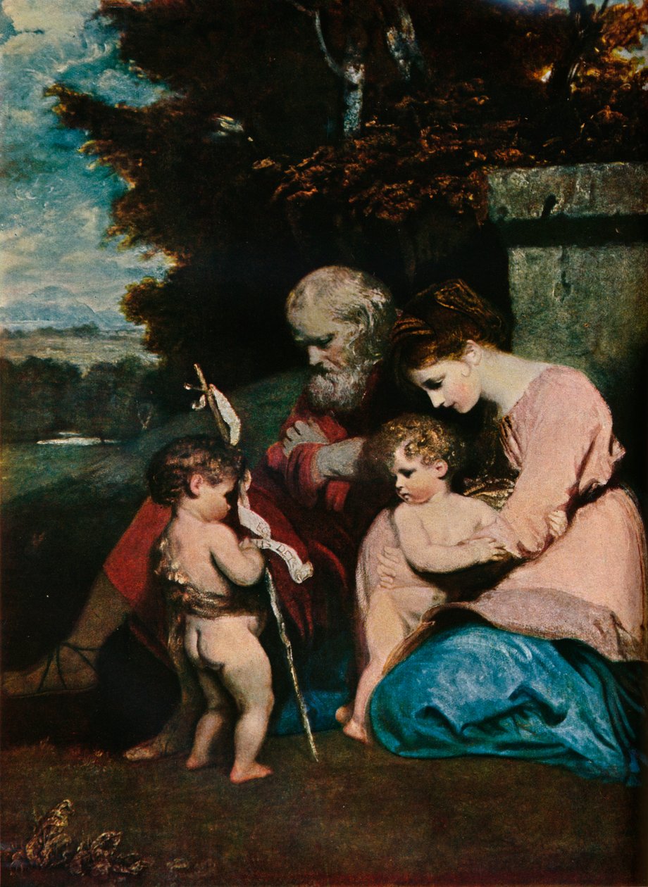 Den hellige familie med spædbarnet St. John, 1788-9 af Joshua Reynolds