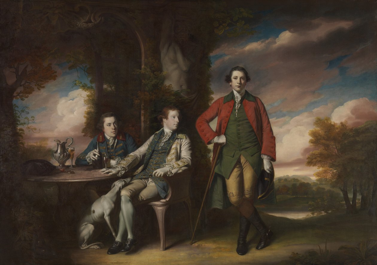 Den ærede Henry Fane 1739-1802 med Inigo Jones og Charles Blair, 1761-66. af Joshua Reynolds