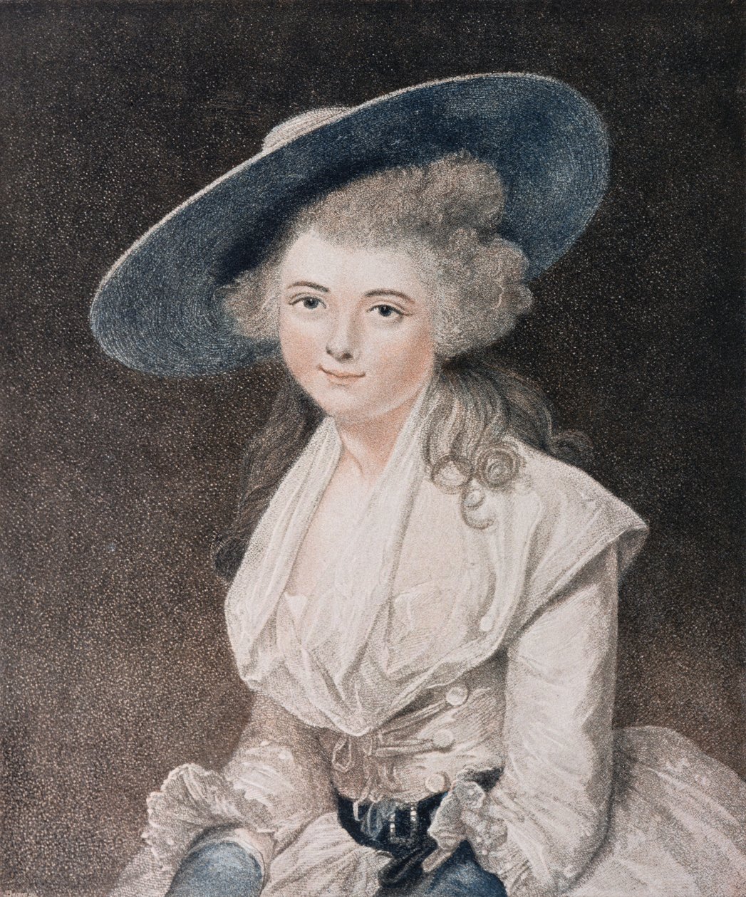 The Honorable Miss Bingham (d.1831) graveret af Francesco Bartolozzi (1727-1815) udgivet af E. M. Diemar, 1786 (stipple gravering) af Joshua Reynolds