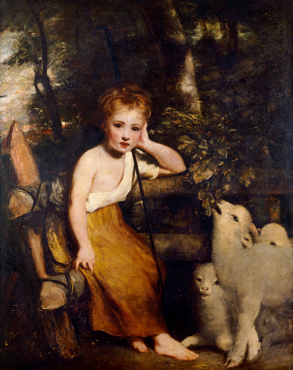 Den unge hyrdinde (olie på lærred) af Joshua Reynolds