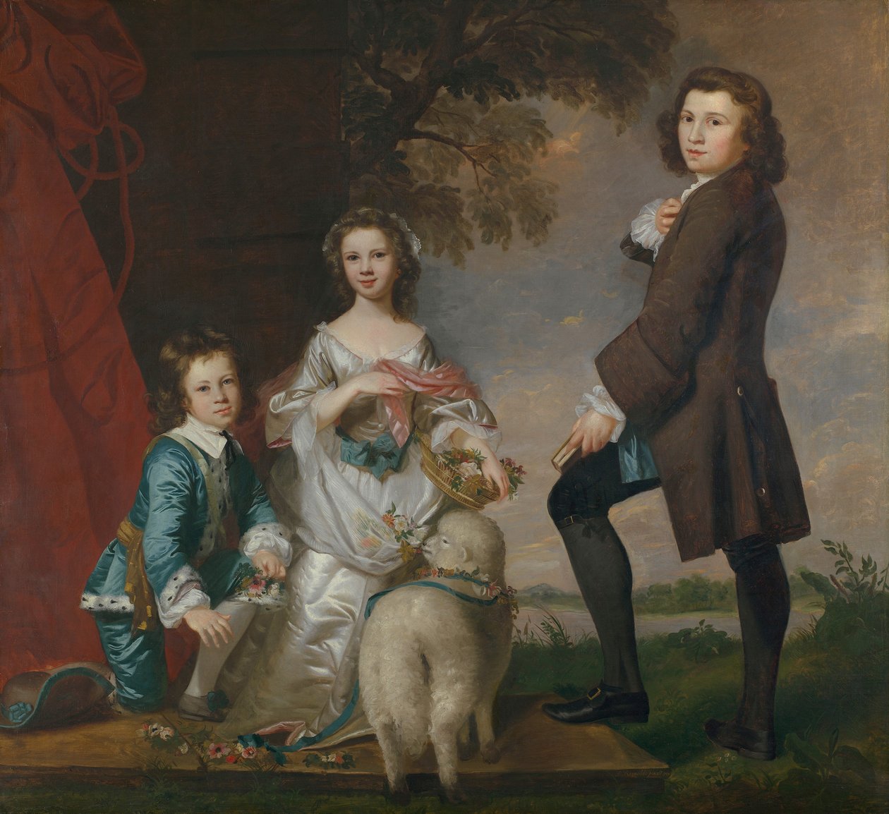 Thomas 1740-1825 og Martha Neate 1741-efter 1795 med sin vejleder, Thomas Needham, 1748. af Joshua Reynolds