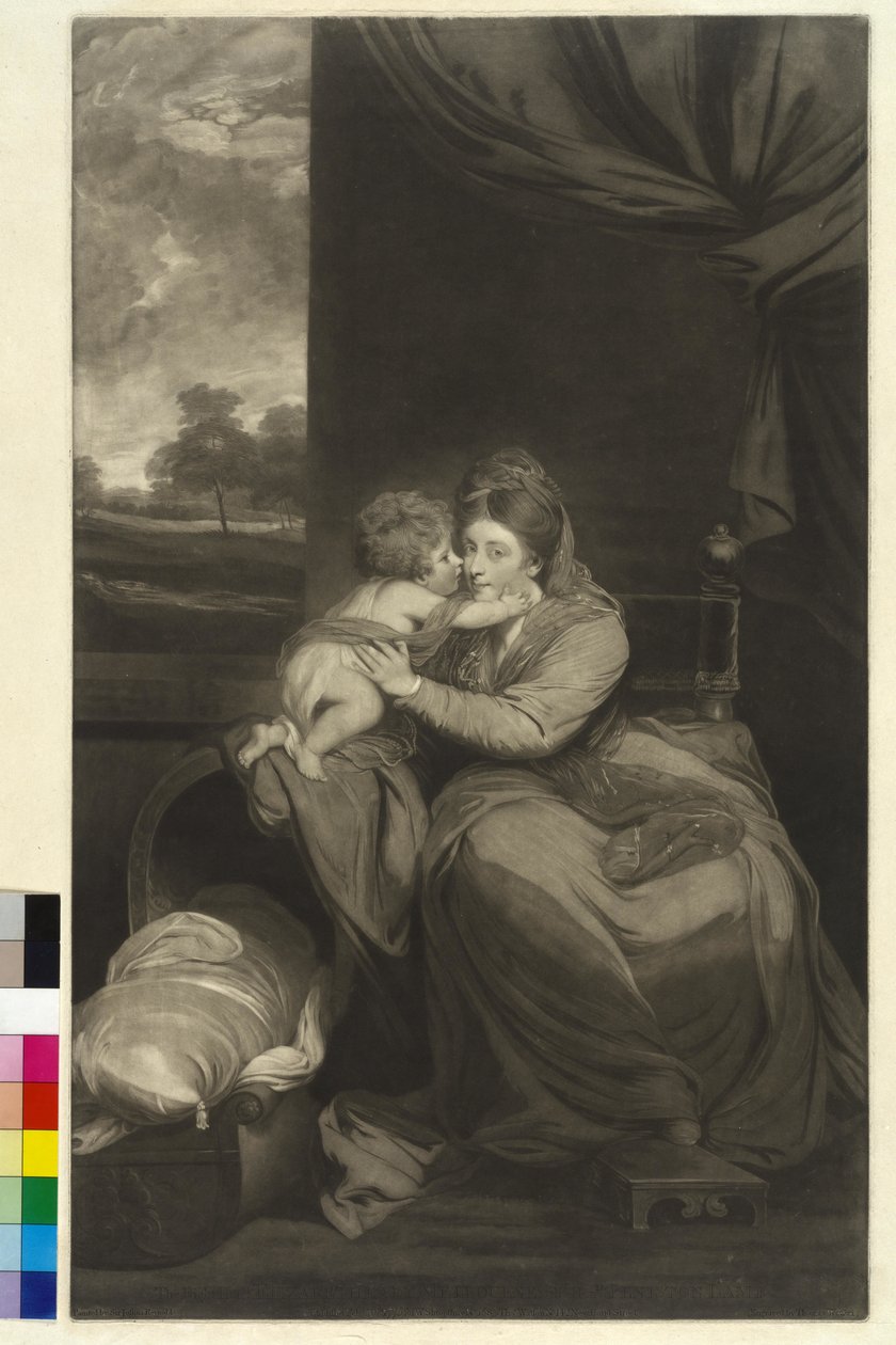 Viscountess Melbourne Elizabeth Lamb af Joshua Reynolds