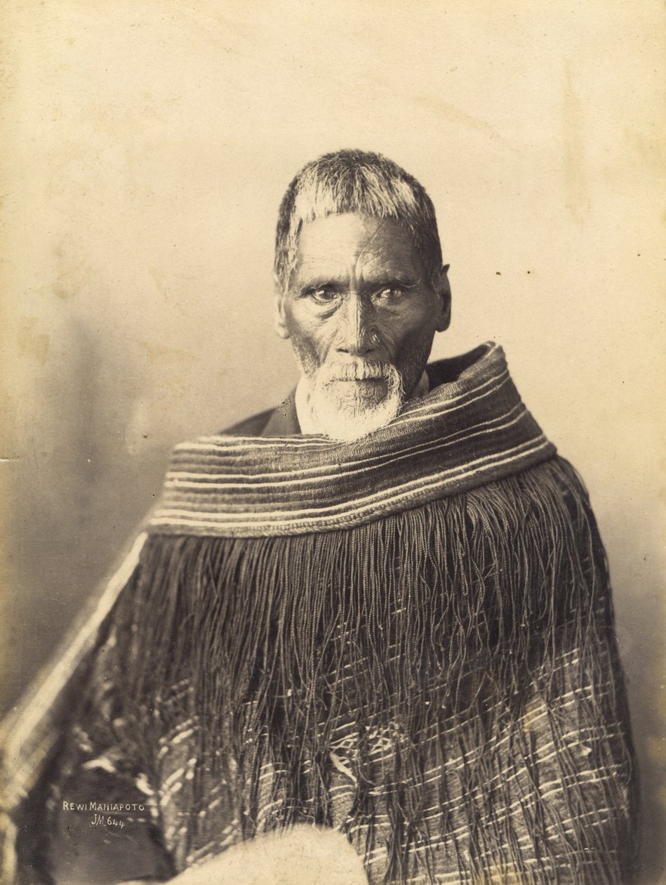Rewi Maniapoto, ca.1890 (albumenprint) af Josiah Martin
