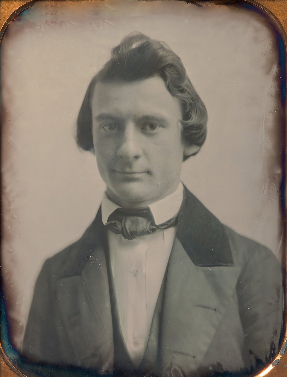 Ung mand i tredelt jakkesæt og sløjfe, 1850