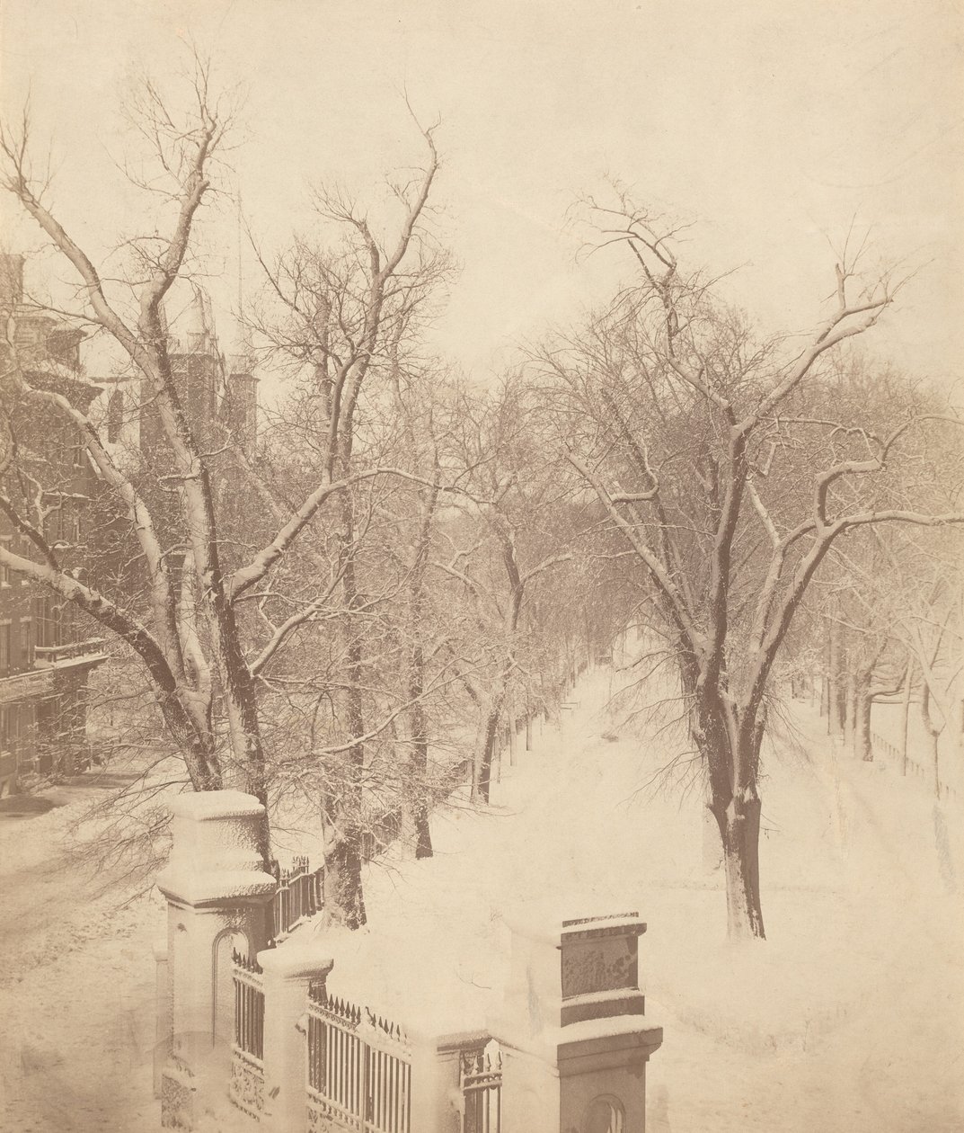 Boston Common Snow Scene, 1850