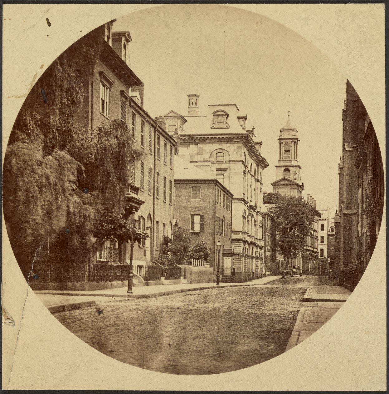 Chauncy Street fra Exeter Place af Josiah Johnson Hawes